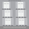 Room Divider - Handmade Eco-Urban® Orkney with Two Sides DD6403C - Clear Glass - Premium Primed - Colour & Size Options