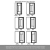 Room Divider - Handmade Eco-Urban® Morningside Door DD6437F - Frosted Glass - Premium Primed - Colour & Size Options