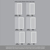 Room Divider - Handmade Eco-Urban® Sintra Door DD6428C - Clear Glass - Premium Primed - Colour & Size Options