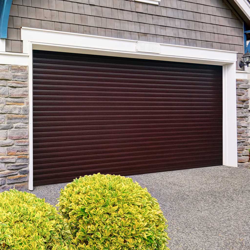 Gliderol Electric Insulated Roller Garage Door from 3360 to 4290mm Wide - Laminated Rosewood