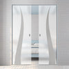 Roslin 8mm Obscure Glass - Obscure Printed Design - Double Absolute Pocket Door