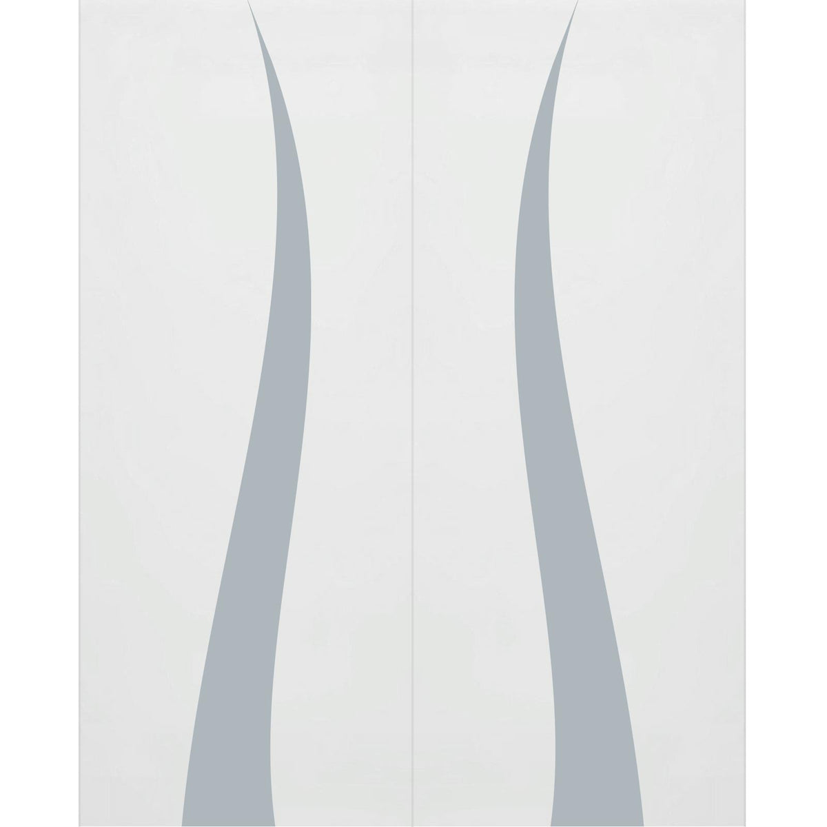 Double Glass Sliding Door - Roslin 8mm Obscure Glass - Clear Printed Design - Planeo 60 Pro Kit