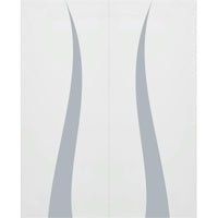Double Glass Sliding Door - Roslin 8mm Obscure Glass - Clear Printed Design - Planeo 60 Pro Kit
