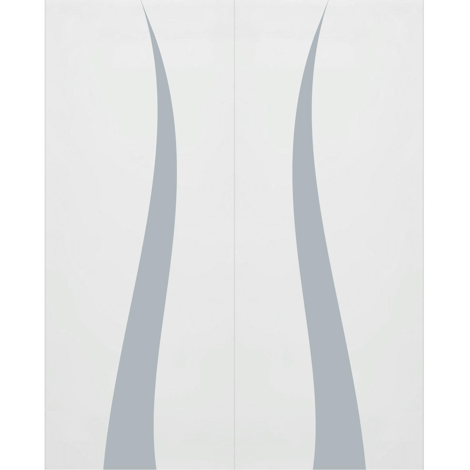 Double Glass Sliding Door - Roslin 8mm Obscure Glass - Clear Printed Design - Planeo 60 Pro Kit