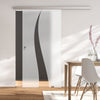 Single Glass Sliding Door - Roslin 8mm Obscure Glass - Clear Printed Design - Planeo 60 Pro Kit