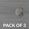 Pack of Three Anniston 50mm Sliding Door Round Flush Pulls - Polished Stainless Steel