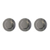 Pack of Three Anniston 50mm Sliding Door Round Flush Pulls - Polished Stainless Steel