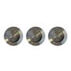 Pack of Three Anniston 50mm Sliding Door Round Flush Pulls - Satin Stainless Steel
