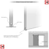 Sirius Tubular Stainless Steel Sliding Track & Bury Oak Double Door - Prefinished