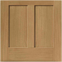 J B Kind Oak Shaker Rushmore Fire Door - Flat Panels - 1/2 Hour Fire Rated