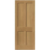 J B Kind Oak Shaker Rushmore Fire Door - Flat Panels - 1/2 Hour Fire Rated