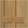 J B Kind Oak Shaker Rushmore Fire Door - Flat Panels - 1/2 Hour Fire Rated