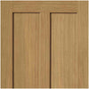 J B Kind Oak Shaker Rushmore Fire Door - Flat Panels - 1/2 Hour Fire Rated