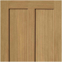 J B Kind Oak Shaker Rushmore Fire Door - Flat Panels - 1/2 Hour Fire Rated