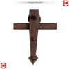 Arrowhead Antique Rust Hanger bracket image on white background