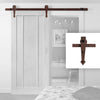 Antique Rust Single Sliding Track - Barn Style - Arrowhead Hanger