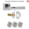 Two Pack Kansas Status Lever on Square Rose - Polished Chrome Handle