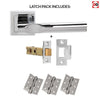 Kansas Status Lever on Square Rose - Polished Chrome Handle Pack