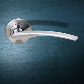 Image: Arizona Status Lever on Round Rose - Satin Chrome