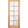 Door and Frame Kit - SA 10 Pane Oak Door - Clear Glass