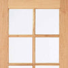 Top Mounted Black Sliding Track & Door - SA 10 Pane White Oak Door - Clear Glass - Unfinished