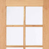 Single Sliding Door & Track - SA 10 Pane White Oak Door - Clear Glass - Unfinished
