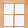 Double Sliding Door & Track - SA 10 Pane White Oak Doorss - Clear Glass - Unfinished