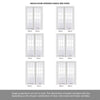 Room Divider - SA 15L Clear Glass White Primed Door with Single Side