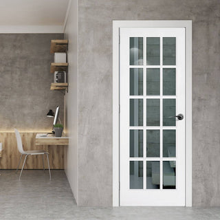 Image: SA 15 Pane Door - Clear Glass - White Primed
