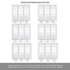 Room Divider - SA 15L Clear Glass White Primed Double Doors with Single Side
