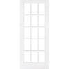 ThruEasi White Room Divider - SA 15L Clear Glass Primed Door Pair with Full Glass Side