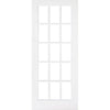 ThruEasi White Room Divider - SA 15L Clear Glass Primed Door with Full Glass Side