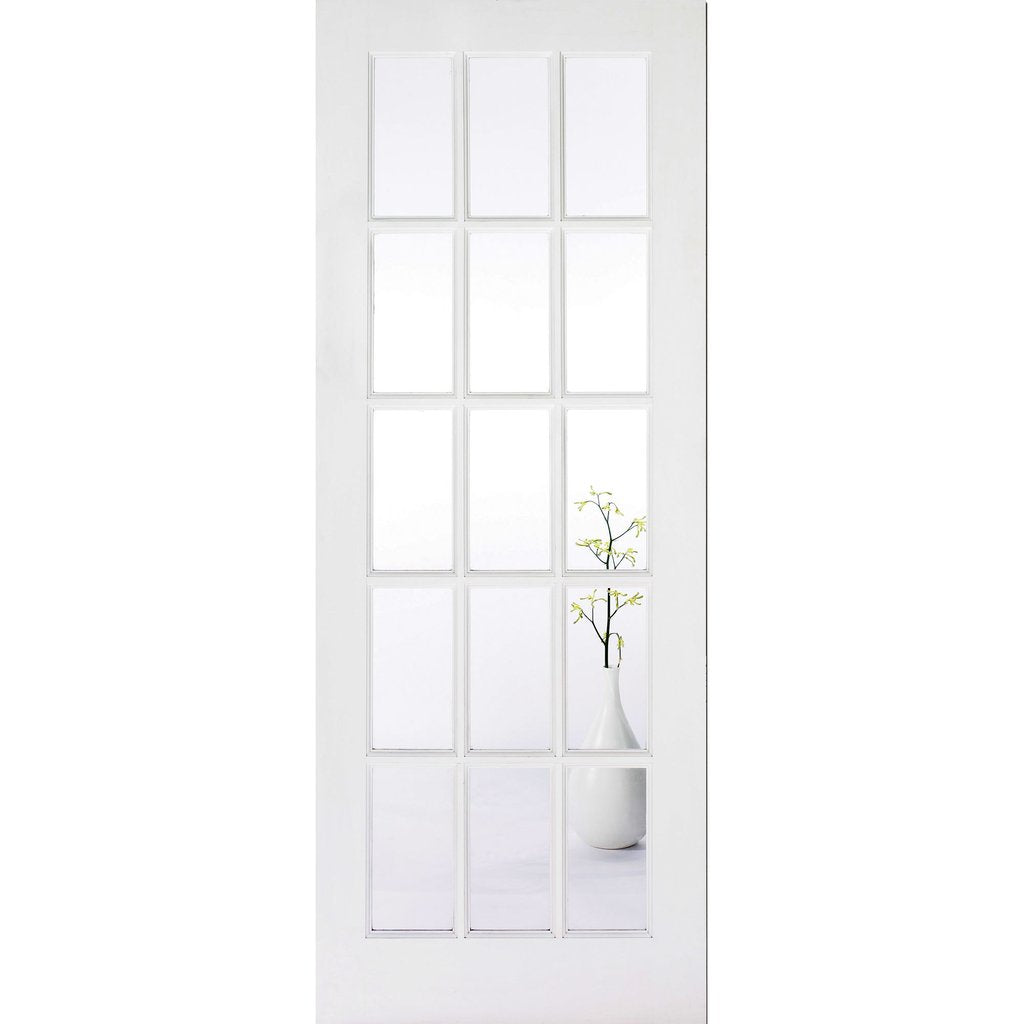 SA 15 Pane Door - Clear Glass - White Primed