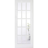 Two Folding Doors & Frame Kit - SA 15L 2+0 - Clear Glass - White Primed