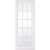 ThruEasi Room Divider - SA 15L Clear Glass White Primed Double Doors with Single Side