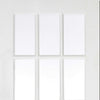 Three Folding Doors & Frame Kit - SA 15 Pane 2+1 Folding Door- Clear Glass - White Primed