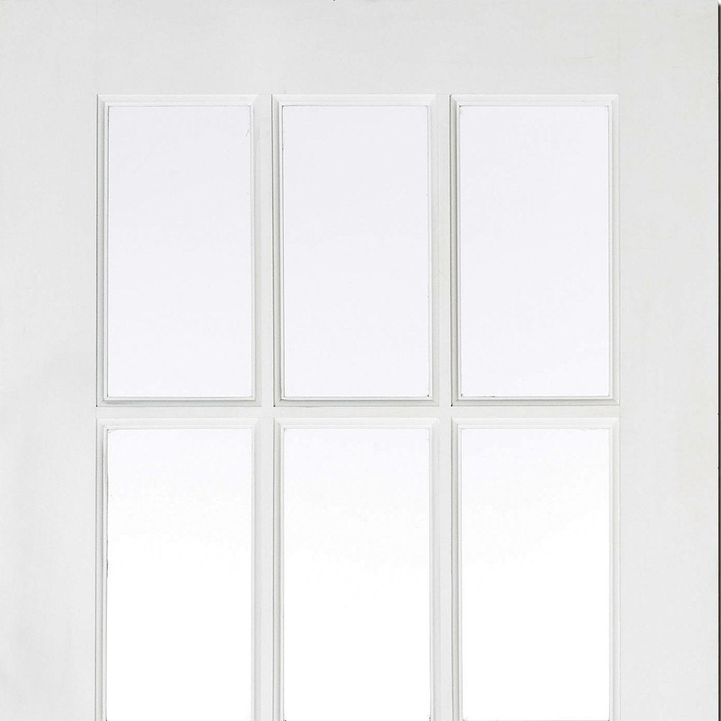 Three Folding Doors & Frame Kit - SA 15 Pane 2+1 Folding Door- Clear Glass - White Primed