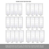 Room Divider - SA 15L Clear Glass White Primed Double Doors with Double Sides