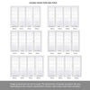 ThruEasi Room Divider - SA 15L Clear Glass White Primed Double Doors with Double Sides