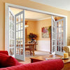 Four Folding Doors & Frame Kit - SA 15L 2+2 - Clear Glass - White Primed