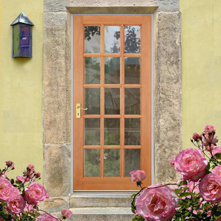 Image: SA77 External Hardwood Front Door - Clear Glass