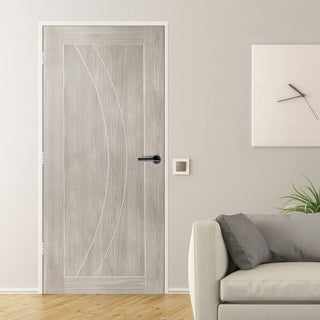 Image: Mode Salerno Internal Door - White Grey Laminate - 1/2 Hour Fire Rated - Prefinished