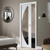 Bespoke Salerno White Primed Glazed Single Pocket Door