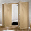 Bespoke Thrufold Salerno Oak Flush Folding 2+2 Door - Prefinished