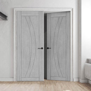 Image: Ravello Light Grey Ash Internal Door Pair - Prefinished