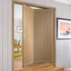 Two Folding Doors & Frame Kit - Salerno Oak Flush 2+0 - Prefinished