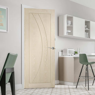 Image: Prefinished Salerno Oak Flush Fire Door - Choose Your Colour