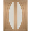 Salerno Oak Door Pair - Clear Glass