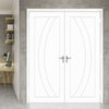 Bespoke Salerno Flush Door - White Primed Pair