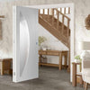 Two Folding Doors & Frame Kit - Salerno 2+0 - Clear Glass - White Primed